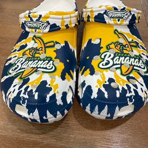 CROCS Yellow and Blue Savannah Bananas Loafers Unisex - Picture 1 of 5